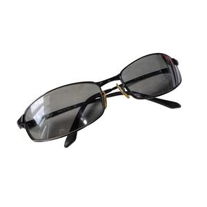 Ray-Ban RB3218 006 61-18 Black Metal Rectangular Sunglasses Made in Italy Mens